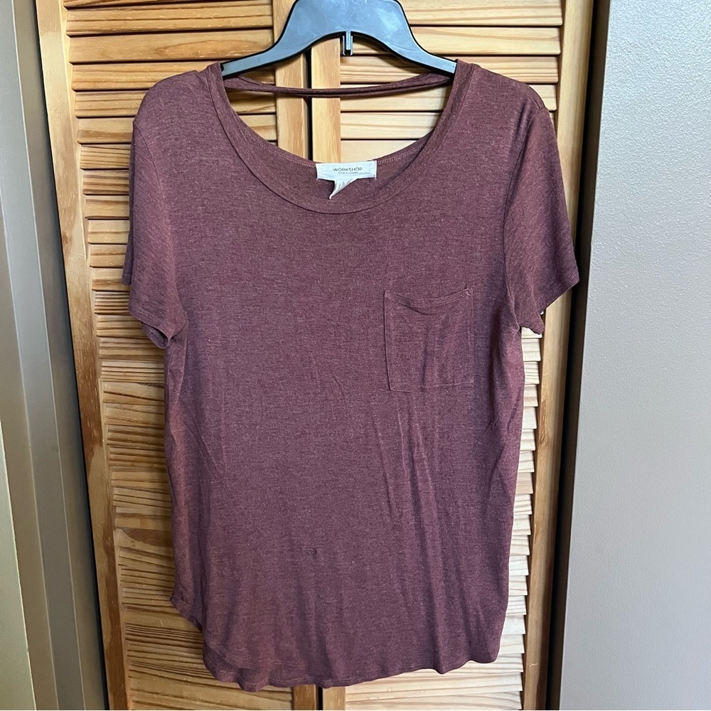 Workshop Republic Clothing Women's Short Sleeve T-Shirt Heather Red Size Small